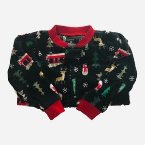 Carter’s Christmas one piece/pajamas with footies. Size 18m